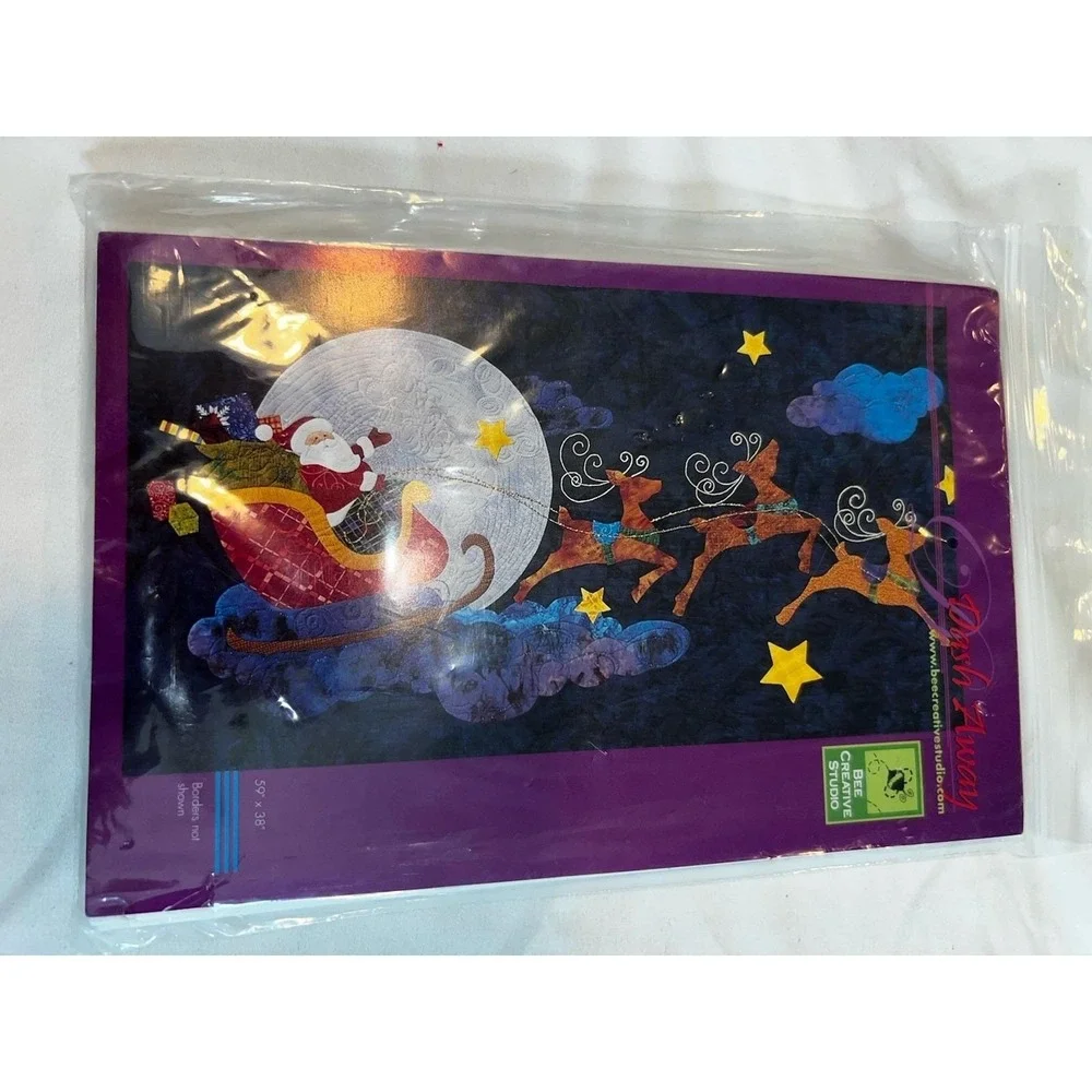 VTG 2004‎ Dash Away Santa Sleigh Quilt Pattern Bee Creative Studio  Instructions
